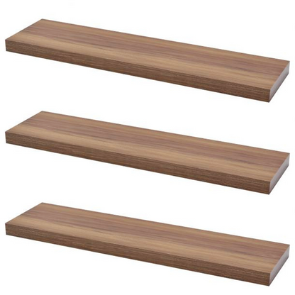 Estante flotante - pack de 3 - Nogal - 90 cm