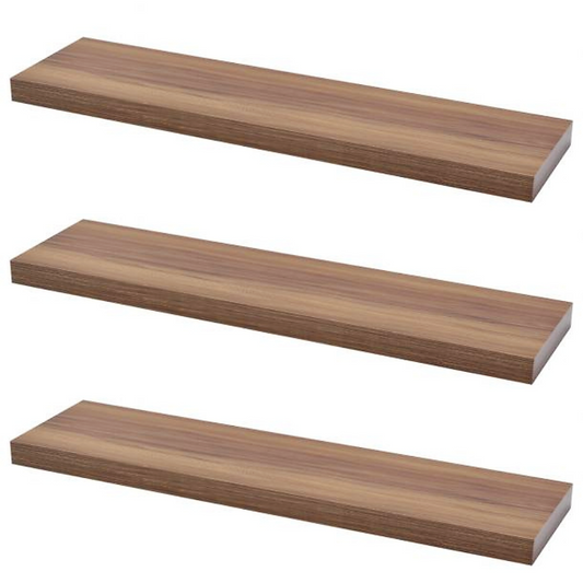 Estante flotante - pack de 3 - Nogal - 90 cm