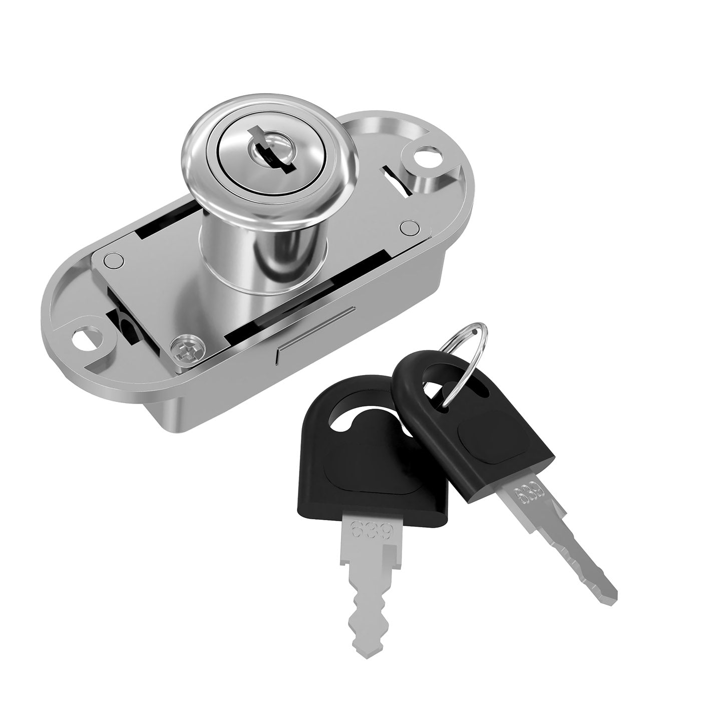 Cerrojo de barra giratoria de 19x22mm, 2 barras de 1000mm de largo, nickel – Furnica