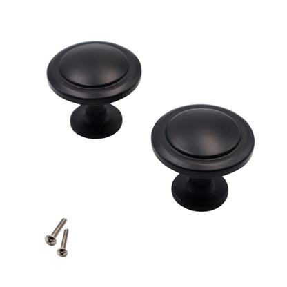 Pomo redondo para armario - Negro mate – Furnica
