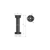 Pata de gabinete de cocina de 150 mm - Negro