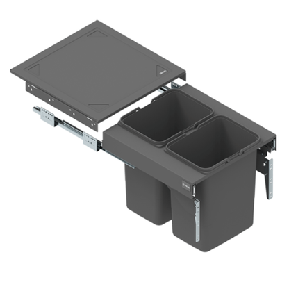 Cubo de basura extraíble de cocina - 2x15 l o 2x20 l - mueble de 50 cm