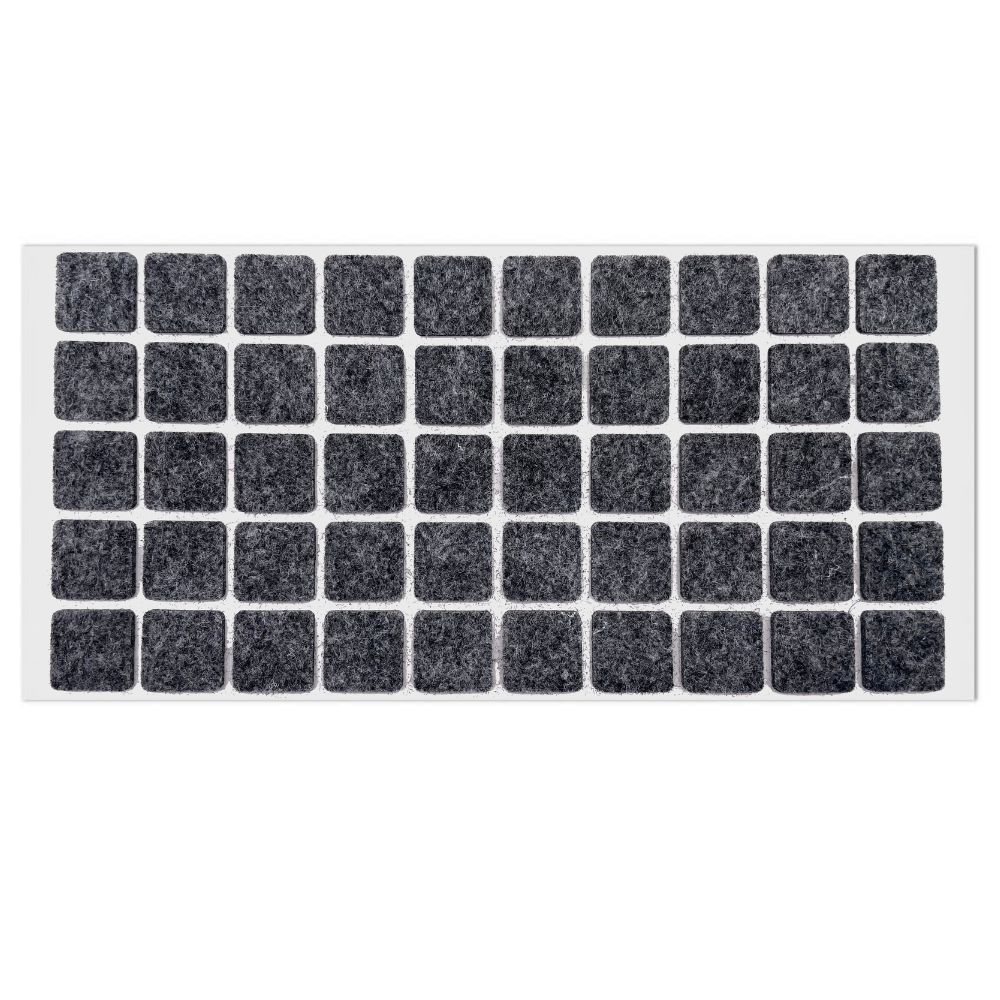 Almohadilla de fieltro autoadhesiva de 20x20mm gris. – Furnica