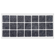 Almohadilla de fieltro autoadhesiva de 30x30mm - Gris