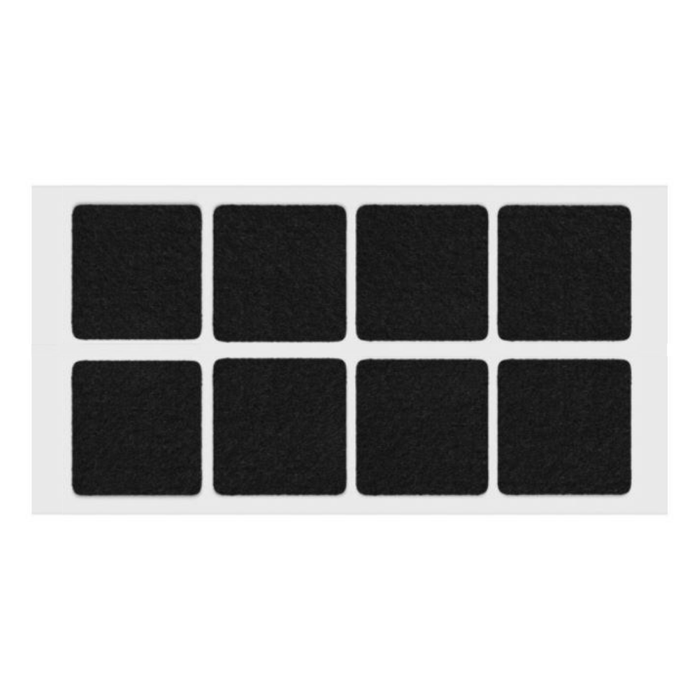 Almohadilla de fieltro autoadhesiva de 50x50mm en color negro – Furnica