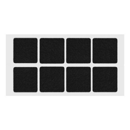 Almohadilla de fieltro autoadhesiva de 50x50mm en color negro – Furnica