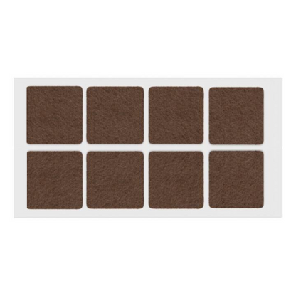 Almohadilla de fieltro autoadhesiva de 50x50mm - Marrón – Furnica