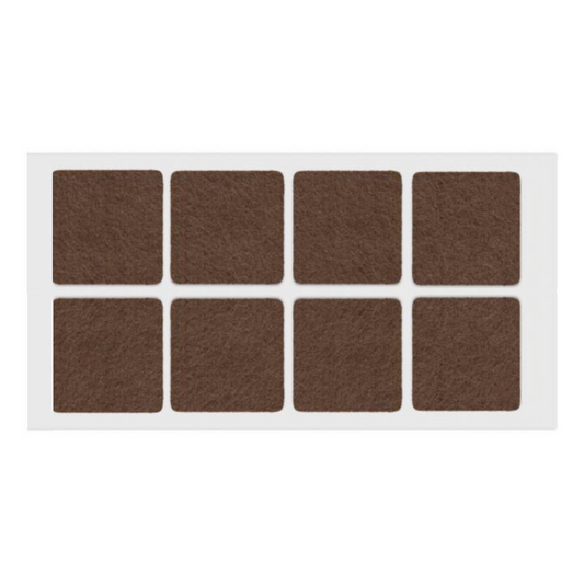 Almohadilla de fieltro autoadhesiva de 50x50mm - Marrón – Furnica