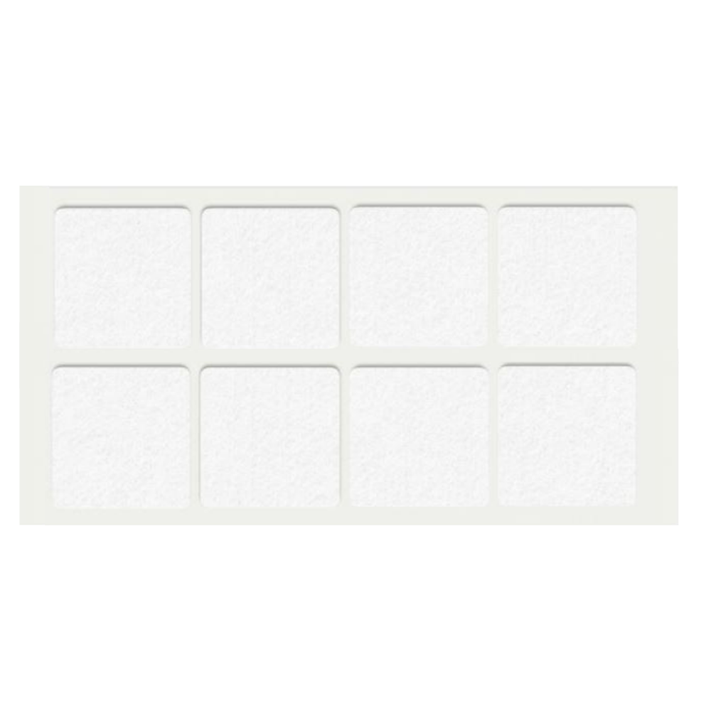 Almohadilla de fieltro autoadhesiva de 50x50mm - Blanco – Furnica
