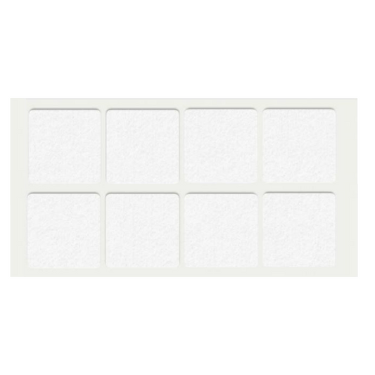 Almohadilla de fieltro autoadhesiva de 50x50mm - Blanco – Furnica