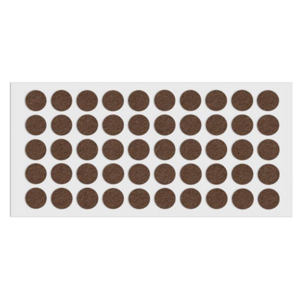 Almohadilla de fieltro autoadhesiva Ø18mm - Marrón – Furnica