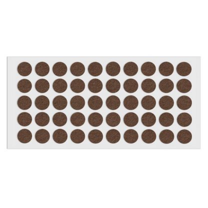 Almohadilla de fieltro autoadhesiva Ø18mm - Marrón – Furnica