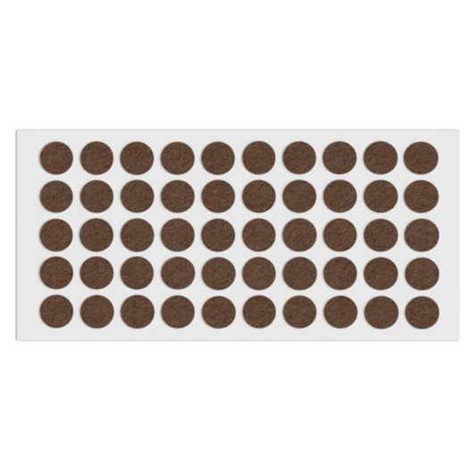 Almohadilla de fieltro autoadhesiva Ø18mm - Marrón – Furnica