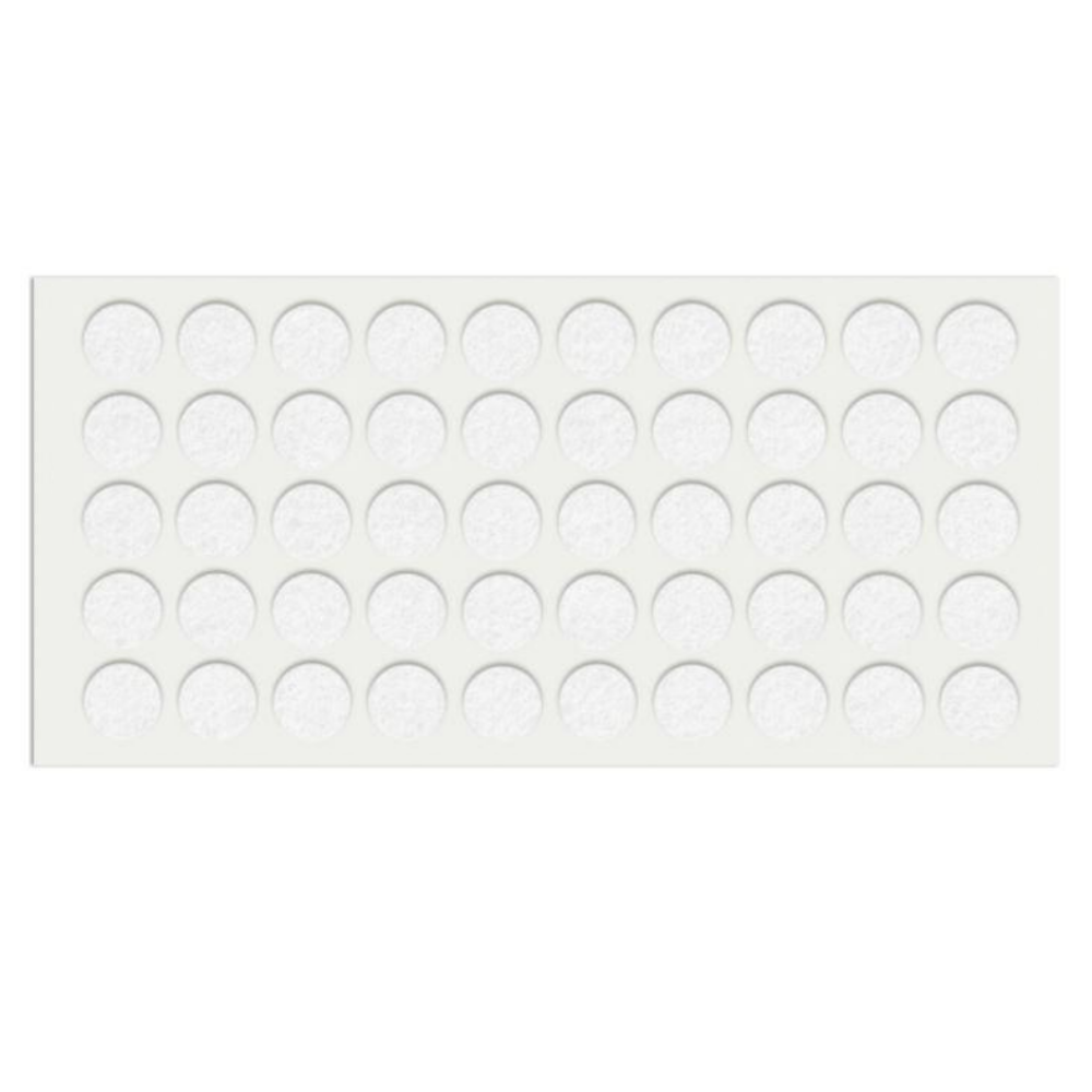 Almohadilla de fieltro autoadhesiva Ø18mm - Blanca – Furnica