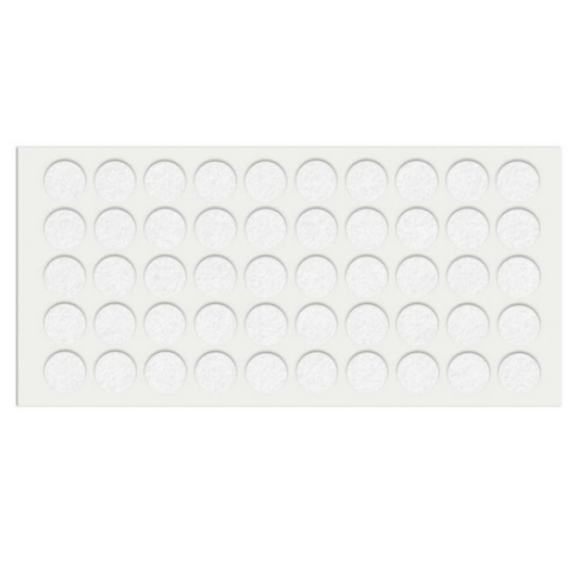 Almohadilla de fieltro autoadhesiva Ø18mm - Blanca – Furnica