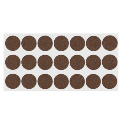 Almohadilla de fieltro autoadhesiva Ø30mm - Marrón – Furnica