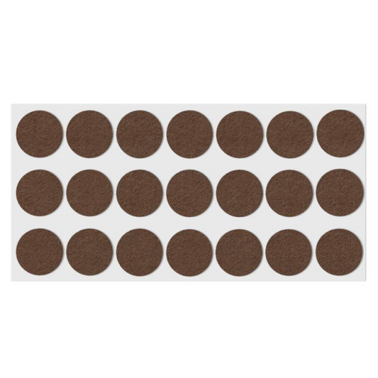 Almohadilla de fieltro autoadhesiva Ø30mm - Marrón – Furnica