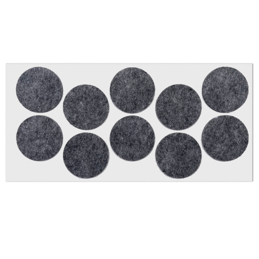 Almohadilla de fieltro autoadhesiva Ø45mm gris – Furnica