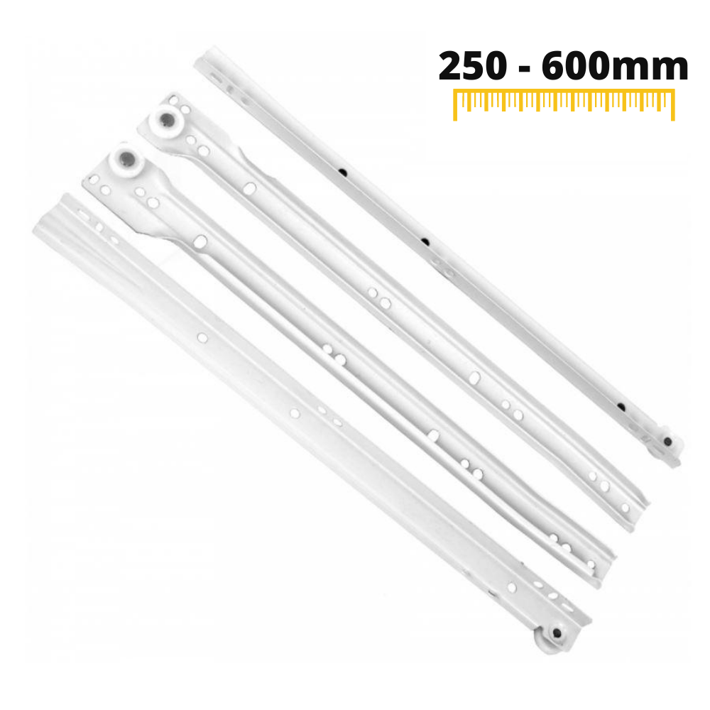 Conjunto de diapositivas de rodillos POM blanco (2) – Furnica