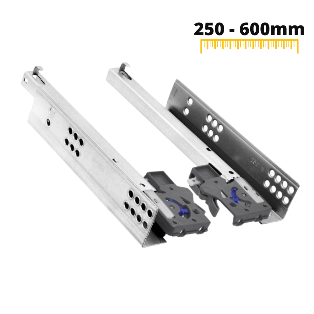 Conjunto de correderas ocultas de cierre suave, extensión de 3/4 (21) – Furnica
