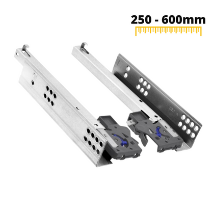 Conjunto de correderas ocultas de cierre suave, extensión de 3/4 (21) – Furnica