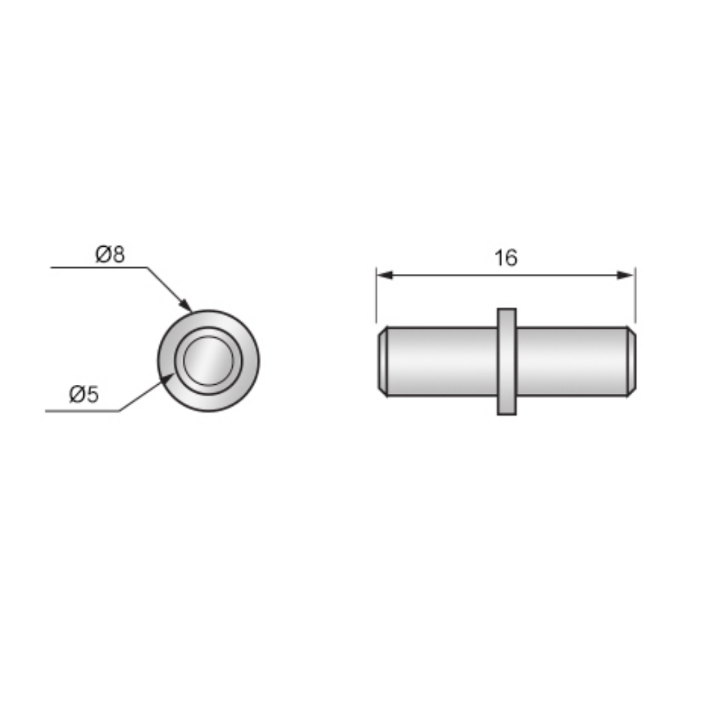 Pasador de soporte de estante Ø5mm (40 piezas) (2) – Furnica