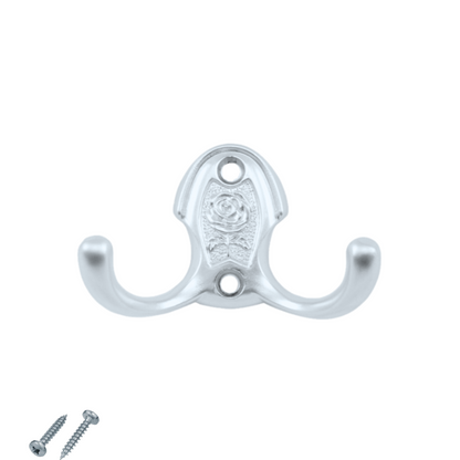 Doble gancho para batas - 46mm - Plateado – Furnica