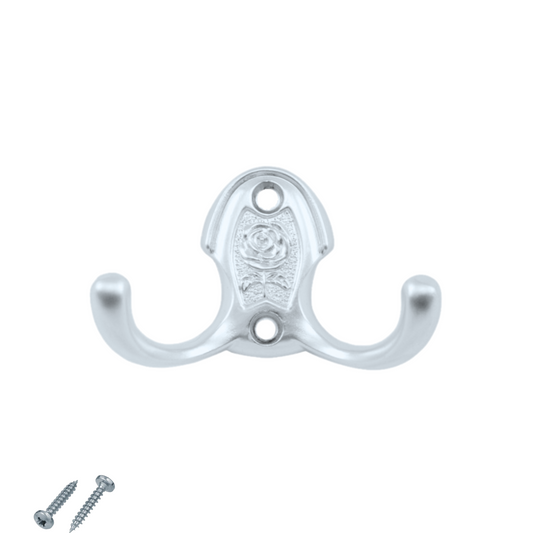 Doble gancho para batas - 46mm - Plateado – Furnica