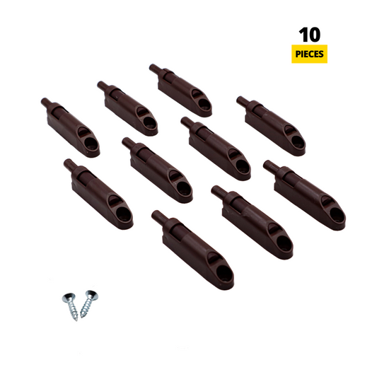 Amortiguador de puerta de armario de cierre suave - Marrón (10 piezas) (2) – Furnica