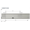 Corredores de cajón ocultos con cierre suave y montaje bajo ECO - 300mm