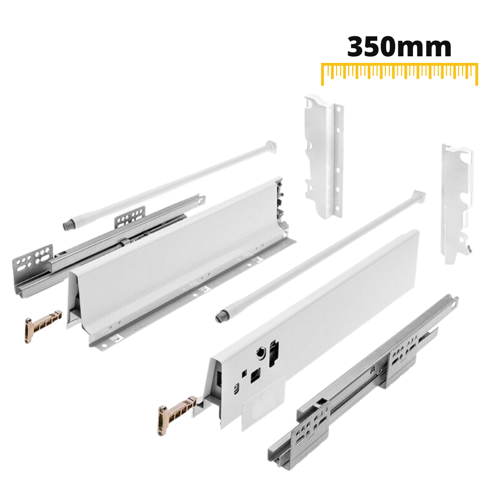 Sistema de cierre suave para cajones, ALTO, H: 185mm, Blanco 350mm