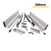 Sistema de cierre suave para cajones, MEDIANO, H: 142mm, Plateado 500mm