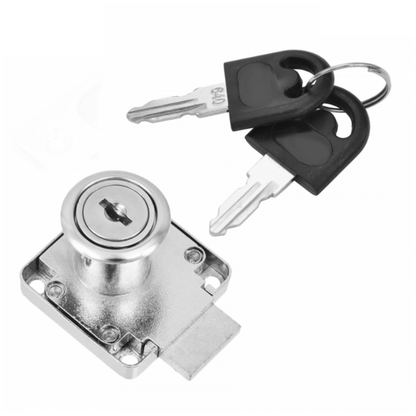 Cerradura de muebles cuadrada de 19x22mm, niquelada – Furnica