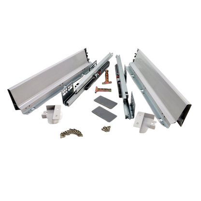 Conjunto de sistema de cierre suave para cajones, BAJA, H: 68mm, Plateado – Furnica