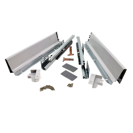 Conjunto de sistema de cierre suave para cajones, BAJA, H: 68mm, Plateado – Furnica