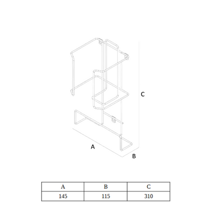 Soporte de pared de acero - Antracita