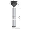Pata de mueble ajustable de 710mm - Cromo