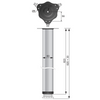 Pata de mueble ajustable de 820 mm - níquel cepillado