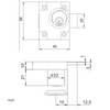 Cerradura de mueble izquierda/derecha de 22x21mm