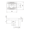 Cerradura de muebles ajustable de 22x21mm