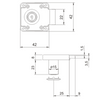 Cerradura para muebles de 15x23mm