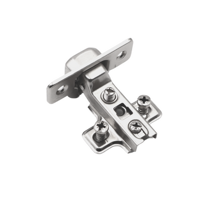 Bisagra, placa de montaje H0 con tornillos EURO, puertas gemelas (3) – Furnica