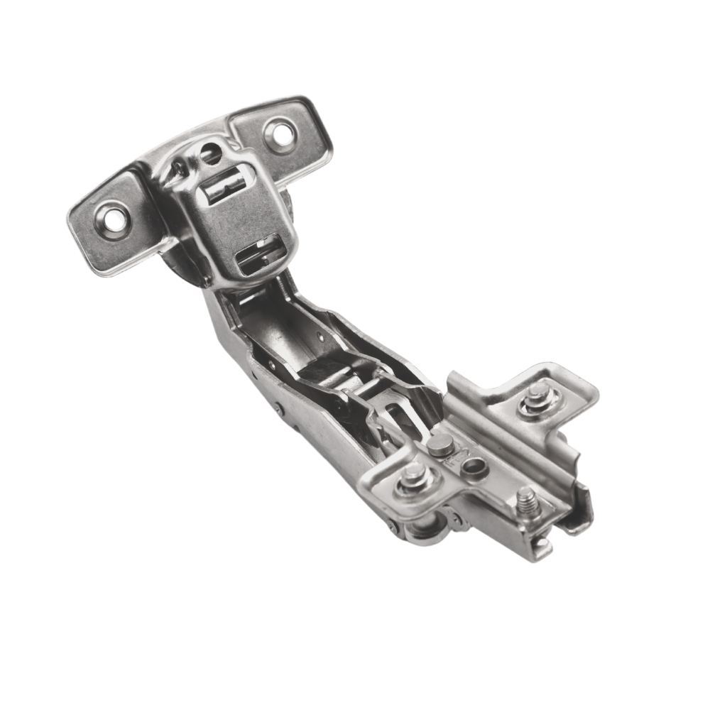Bisagra de 165º, placa de montaje H2 con tornillos EURO, puertas con solapamiento (2) – Furnica