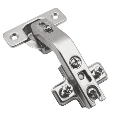 Bisagra angular de 135º, placa de montaje H2 con tornillos EURO, puertas de esquina – Furnica