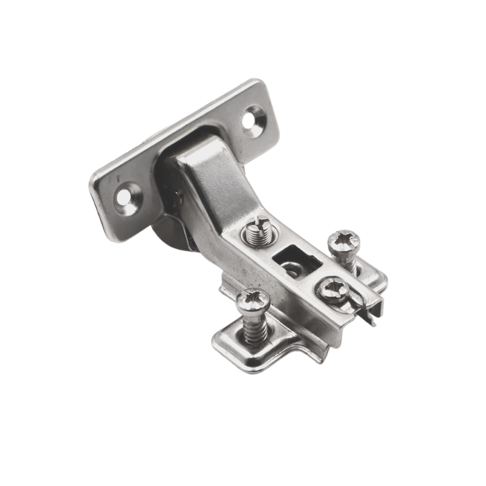 Bisagra de +30º, placa de montaje H2 con tornillos EURO, puertas anguladas (2) – Furnica