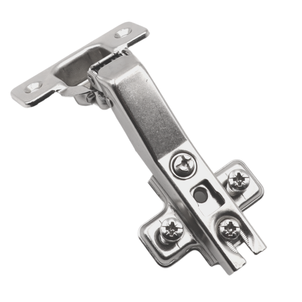 Bisagra de +45º, placa de montaje H2 con tornillos EURO, puertas anguladas – Furnica