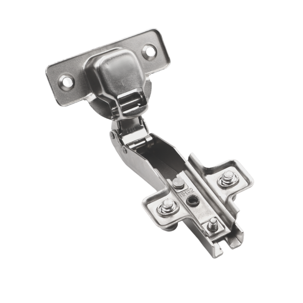 Bisagra de +45º, placa de montaje H2 con tornillos EURO, puertas anguladas (3) – Furnica
