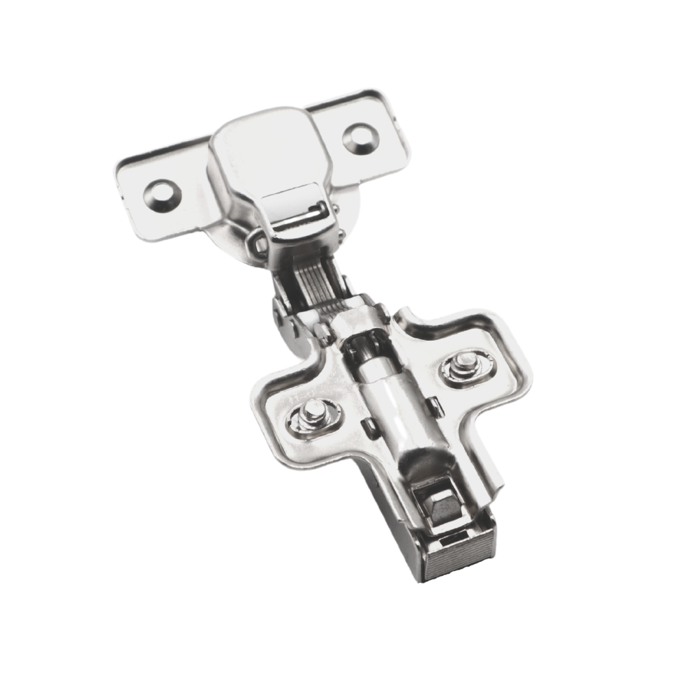 Bisagra de cierre suave, placa de montaje H0 con tornillos EURO, puertas gemelas