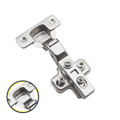 Bisagra de cierre suave, placa de montaje H0 con tornillos EURO, puertas gemelas (5) – Furnica