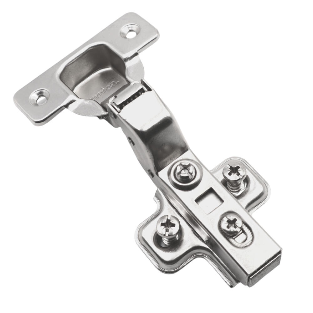 Bisagra de cierre suave, placa de montaje H0 con tornillos EURO, puertas enrasadas – Furnica